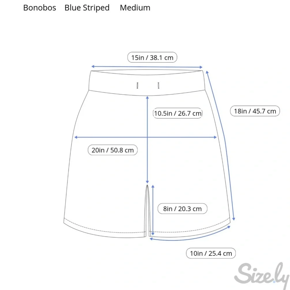 Bonobos Men’s Blue Striped‎ Mesh Lined Swim Trunks Size Medium Resortwear 30x8